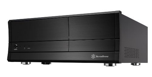 SilverStone Aluminum Front Panel Standard ATX and Micro ATX Computer Case  LC03B Black