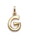 14K 'G' Pol Initial Pendant - GH10040