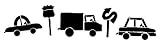 Border Stencils 5 Inch X16 Inch -Traffic Jam
