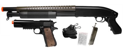 TSD T-Rex Shotgun & M1911 Combo Pack airsoft gun