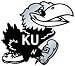 Kansas Jayhawks Silver Auto Emblem