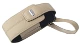BlackBerry 8100 Lambskin Leather Pouch w Carrying Strap - Tan