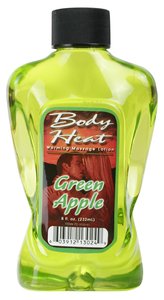 Body Heat Green Apple Warming Massage Oil 8oz