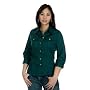 Womens' 3/4 Sleeve Button Front Blouse
