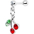 Ruby Red Gem Cherry Dangle Cartilage Earring