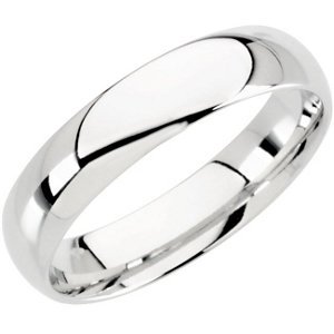 Genuine IceCarats Designer Jewelry Gift 10K White Gold Wedding Band Ring Ring. 04.00 Mm Light Comfort Fit Band In 10K Whitegold Size 10
