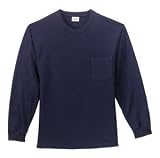 Port & Company - 100% Cotton Long Sleeve T-Shirt with Pocket Navy-XL