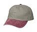NEW Port Authority - 2-Tone Garment Dyed Cap Pebble/Maroon-OSFA