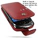 PDair Leather Case for Blackberry Torch 9800 - Flip Type (Red)