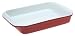 Chantal Ceramic Rectangular 9-by-13-Inch Baker, Red and White