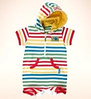Pure Cotton Short Sleeve Striped Romper