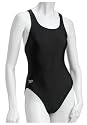 Speedo Women's Lycra Solid Superpro Swim Suit, Black, Size 34