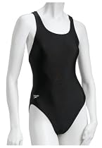 Speedo Women's Lycra Solid Superpro Swim Suit, Black, Size 34