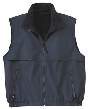 NEW Port Authority   Reversible Terra Tek Nylon and Fleece Vest Black/Black M