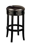 Armen Living Leather Swivel Barstool Brown Leather, 30-Inch