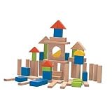 60 Wooden Blocks & Shapes