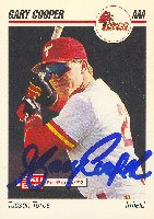Buy Gary Cooper, Tucson Toros - Astros Affiliate Autographed Card by Skybox