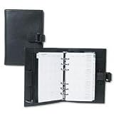 Day-Timer 84981 Organizer starter set verona leather binder, 3-3/4x6-3/4, black