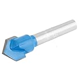 uxcell エンドミルカッター　ストレートシャンクエンド　ルータービット　大工道具　Vタイプスロットカッター