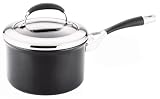 Circulon Elite 3-Quart Nonstick Hard-Anodized Saucepan with Glass Cover