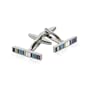 Colorful Barcode Silver Cufflinks with Gift Box