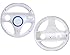 LIHAO Mario Kart Racing White Wheel For Nintendo Wii,2 Packs