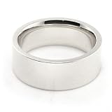 14K White Gold Wedding Bands 7mm flat comfort-fit