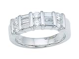 1.00 cts Baguette Diamonds Band - Platinum, 18kt White or Yellow Gold