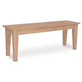 Unfinished Wooden Shaker Bench