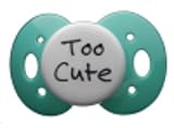 Lots to Say Baby Pacifier-Too Cute-Teal-Made in the USA