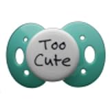 Lots to Say Baby Pacifier-Too Cute-Teal-Made in... by 