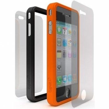 Cygnett Snaps Duo Silicon Ring for iPhone 4 (Orange & Black)