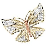 14kt. Tri-Color, Butterfly Pin