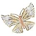 14kt. Tri-Color, Butterfly Pin