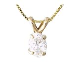 1.00 ct.tw Oval Diamond Solitaire Pendant in 14 kt. Yellow Gold