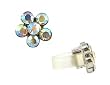 Cell Phone Charm - C29 - Antennae Jewelry - Crystal Flower ~ Clear AB