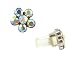 Jewelry : Cell Phone Jewelry / Antennae Charm - Crystal Flower ~ Clear AB