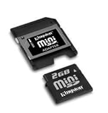 Kingston - Flash memory card ( SD adapter included ) - 2 GB - miniSD