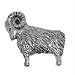 Pewter Pin Badge Animal Ram