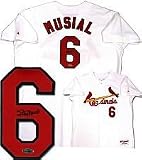 Stan Musial signed St. Louis Cardinals White Majestic Jersey- Musial Hologram