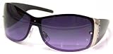 XOXO Salsa Black Shield Sunglasses With Gray Gradient Lens