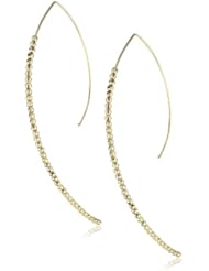 Mizuki 14kt Beaded Marquise Shaped Earrings