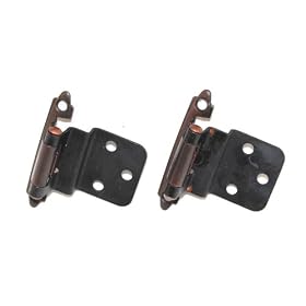 3/8" Inset Oil Rubbed Bronze Self closing Cabinet Hinges Lot of 10 Pairs