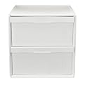 Storage Cube 2-Drawer Set - White