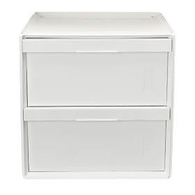 Storage Cube 2-Drawer Set - White