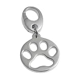 Paw Print Charm Small Sterling Silver for Dog Lovers and Cat Lovers by Ashley & Co. Paw Print Jewelry