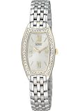 CITIZEN Watch:Citizen Ladies Silhouette 48 Diamond Watch - Two-Tone - Silver/Gray Dial