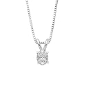 0.33 ct. H - I1 EGL Certified Oval Cut Diamond Solitaire Pendant with Chain (White or Yellow Gold)