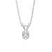 1 ct. H - SI3 EGL Certified Oval Cut Diamond Solitaire Pendant with Chain (White or Yellow Gold)