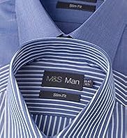 2 Pack Slim Fit Easycare Plain and Striped Shirts